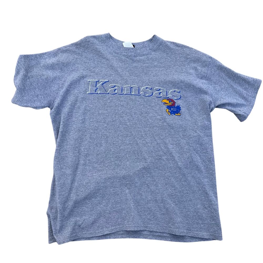 VTG Kansas Jayhawks KU College University NCAA T-Shirt XL TSI Mesh Perforated